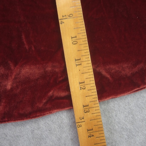 Madewell Tank Womens Small Rust Red Velvet Ruffle Cold Shoulder Spaghetti Top - Picture 9 of 13